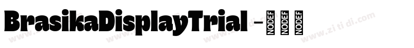 BrasikaDisplayTrial 字体转换